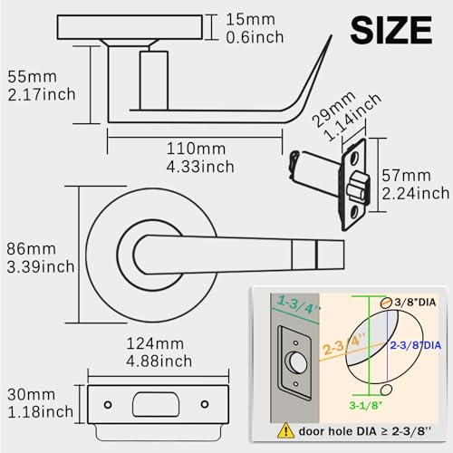 Image of Keyed Entry Commercial Door Lock for Office Heavy Duty Grade 2 Lever | 2-3 /4''Backset, Non-Handed, UL 3 Hour Fire Rated, ADA Compliant, Satin Chrome Finish 26D, X-XG-ET-70