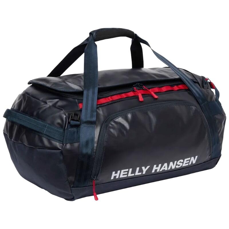 Helly Hansen Guide Duffel Bag, Bolsa de Viaje Azul Navy, 30L, Poliéster Ripstop, Resistente al Agua, Convertible en Mochila (Azul)