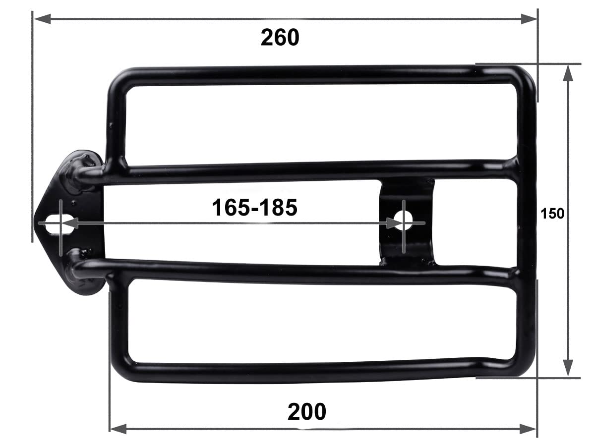 Gepäckträger schwarz seidenmatt Sportster XL 2004-21 & Sport ab 2022- mit Solo Sitz