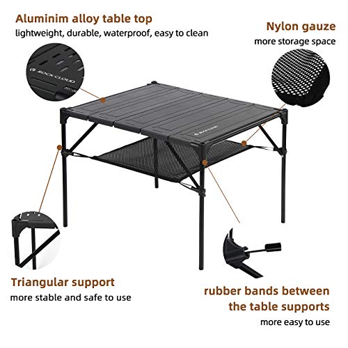 Rock Cloud Portable Camping Table Aluminum Folding Camp Table Lightweight Outdoor For Camping Hiking Backpacking Picnic #TOP3