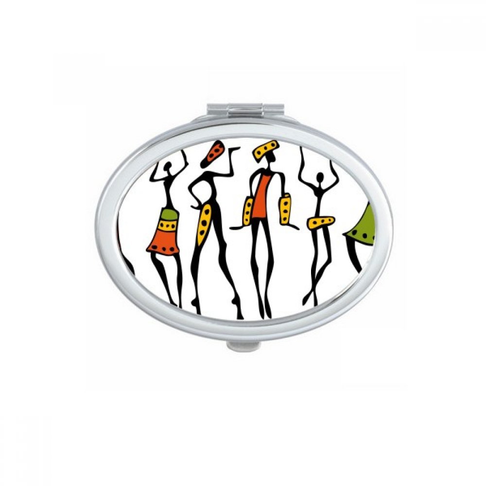 Miroir de main africain compact : le cadeau mignon multicolore idéal pour elle