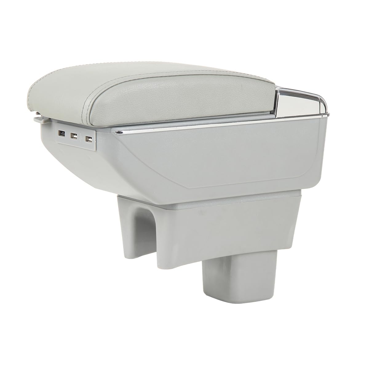 Car Center Console Armrest Storage Box Compatible with Suzuki Swift 2005 2006 2007 2008 2009 2010 2011 2012 2013 2014 2015 2016 2017 2018 2019 2020 2021 2022 2023 (Grey with 7 USB)