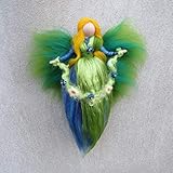  Gefilzte Fee, Vergissmeinicht/Wiegenfee, Engel, Waldorf, Wolle, Wollfee toll für Jahreszeitentisch, Märchenwolle