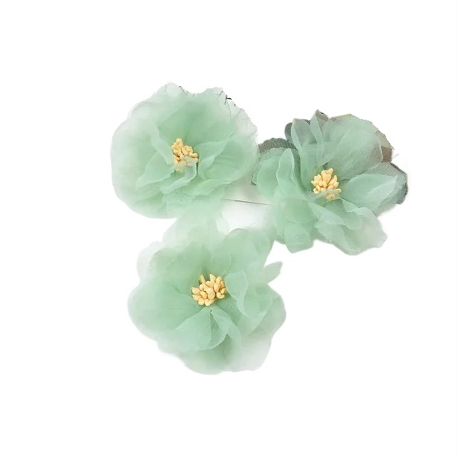 Fleurs en mousseline de soie douce au toucher pour finition textile