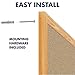 Mead Corkboard, 3' x 2' Bulletin Board, Oak Finish Frame Cork Board (85366)