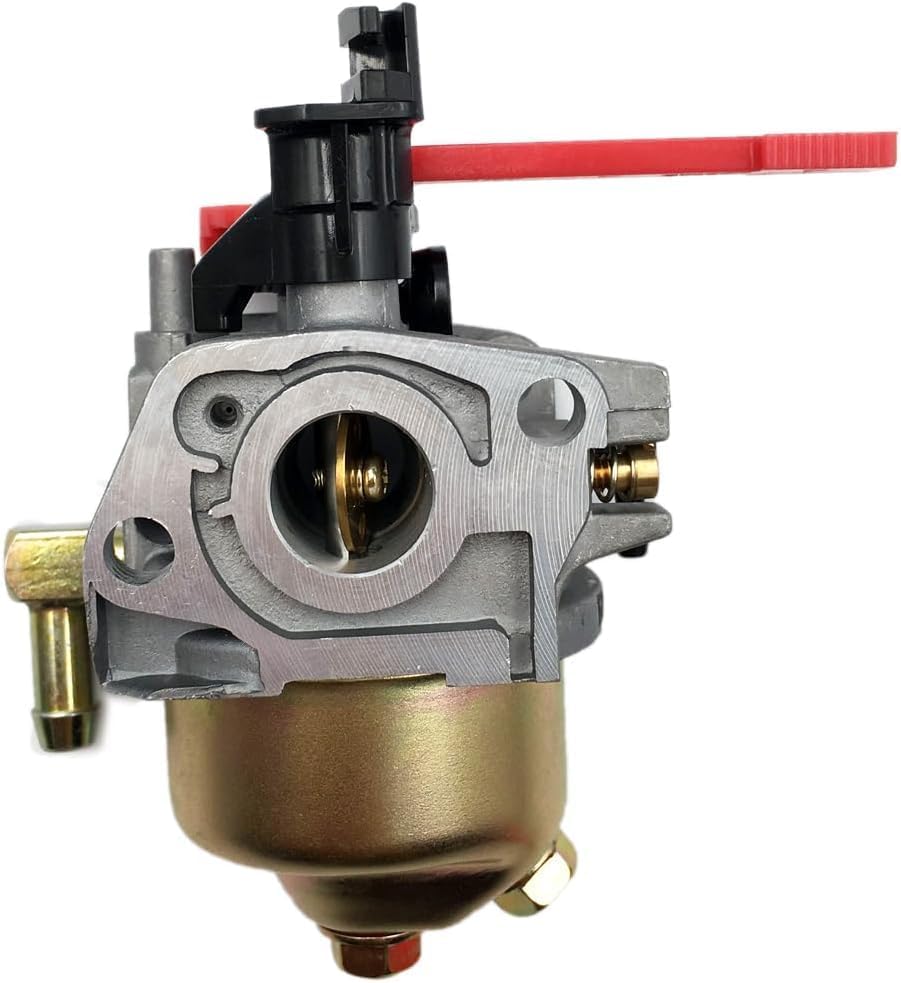 Front view of the carburetor, showing the air intake and fuel inlet.