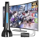 Réception Longue Portée et à 360 degrés: Recevez des signaux à une portée de 50 miles grâce à antenne tv intérieur puissante HDTV qui peut être placée pratiquement n'importe où dans votre maison. Recevez des signaux dans toutes les directions avec antenne interieure analysant constamment les nouvelles chaînes disponibles pour la diffusion