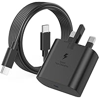 AMZON Samsung Fast Charger,Samsung USB C Charger Plug and Cable 1M USBC to Type C Charging Lead for Galaxy S25/S24/S23/S22/S21/S20/A16/A15/A22/A23/A25/A26/A32/A33/A34/A35/A36/A52/A53/A54/A55/A56/A05S
