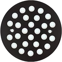 Vista 7 de Tapa de Repuesto para Drenaje de Piso Redonda Atornillable de 4-1/4 Pulgadas Rejillas para Escurridor de Ducha (Dorado Cepillado)