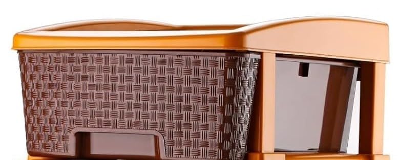Image of 1XL Plastic Modular Drawer System for Home, Office, Hospital, Parlor, School, Doctors, Home and Kids, Product Dimension When Asembeled (Chocolate Brown, 1XL)