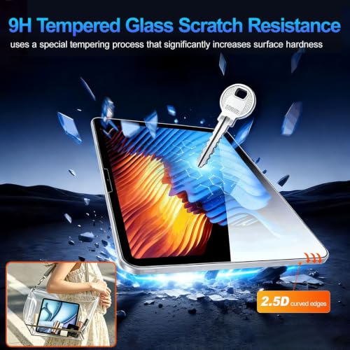 Image of 2 Pack Tempered Glass Screen Protector for iPad 11th (A16) 2025 /iPad 10th Generation 2022, 9H 0.3mm Ultra Sensitive, High Transparency Film Guard