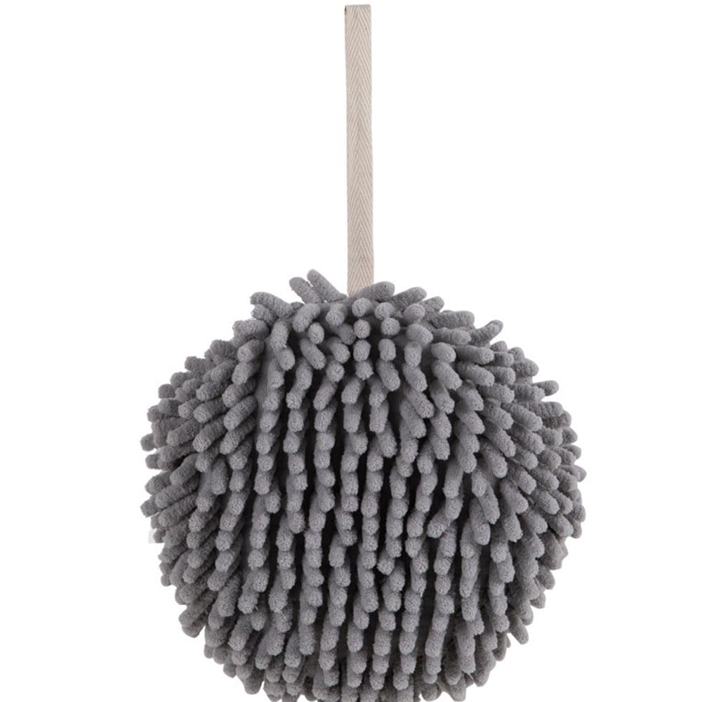 MEIYITIANNVSHEN Hanging Hand Towel Ball Little Towel Ball Chenille Fluffy Decorative for Kitchen Washstand or Powder Room