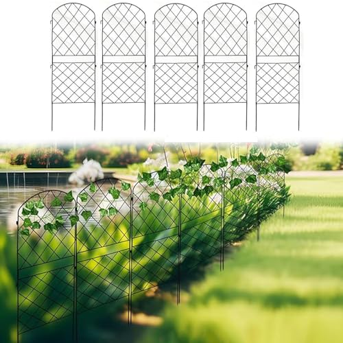 Bordure de fleurs en fil métallique de 3 m pour embellir et protéger votre patio et extérieur