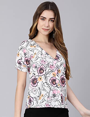 Image of oxolloxo Dreamy Colors Digital Floral Print Women top