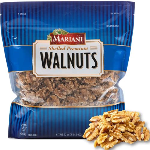 Mariani Nut - Shelled Premium California Walnuts - Gluten Free, Kosher Certified - Stand Up 2lb Bag (Pack of 1)
