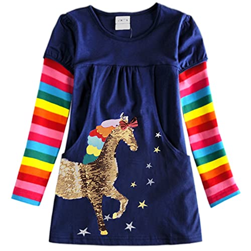 VIKITA Girls Rainbow Dress & Tights LH5806+F5008-4T2