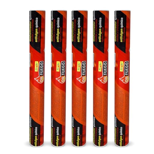 FLOWER X5 Tubo Deshollinador Chimena y Estufa 175 gr | Limpieza Eficiente de Hollín, Resinas y Grasas | Fácil de Usar | Ahorro de Combustible | Mayor Vida Util de Chimeneas y Estufas