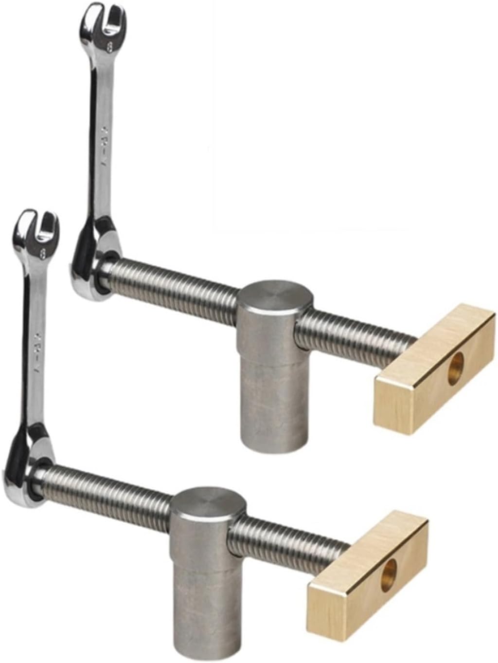 Measurement Tools Woodworking Desktop Clip Brass Fast Fixed Clip Quick Fixture Clamping Tool Kit 19/20MM Hole Joinery Woodworking Benches Tool Portable (Color : 1pcs 20mm A)