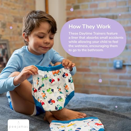 Peejamas Daytime Trainers -Toddler's Potty Training Pants, Easy Clean Diaper Replacement4