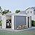 8x12 FT Outdoor Storage Shed with Lockable Double Doors & Adjustable Side Door, Aluminum Frame, Weatherproof with Frame Floor, Metal Tool Shed for Garden, Backyard, Patio, and Equipment Storage
