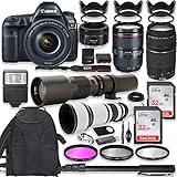Canon EOS 5D Mark IV DSLR Camera w/ 24-105mm USM Lens Bundle + Canon EF 75-300mm III Lens, Canon...