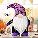 Pipihome Muñeca de peluche Gnome de Halloween, con diseño de Rudolph, sin cara, para decoración de fiestas, Navidad, decoración de mesa (araña morada)