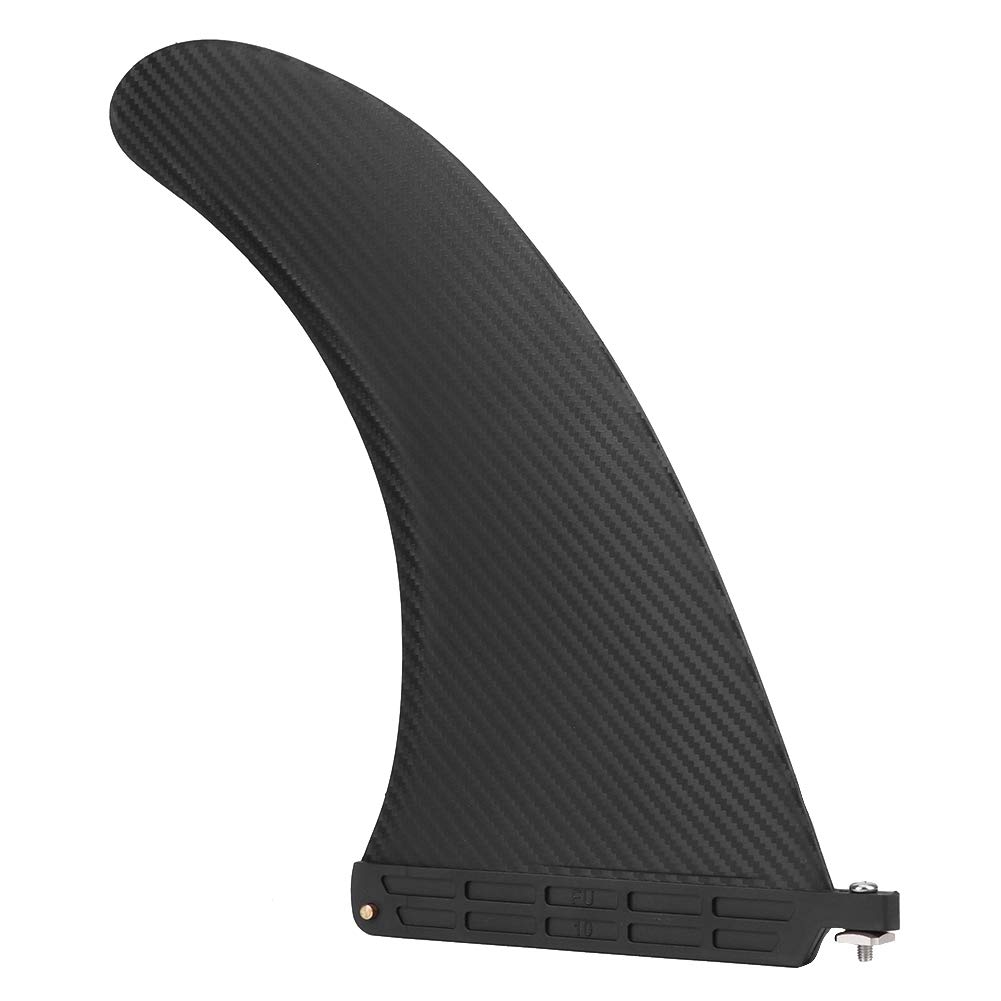 Pinna SUP Universale da 25,4 cm, Pinna Centrale in PVC per Tavola da Surf e Paddle Board, Leggera e Resistente all'Usura, Compatibile con Longboard e SUP (Nero)