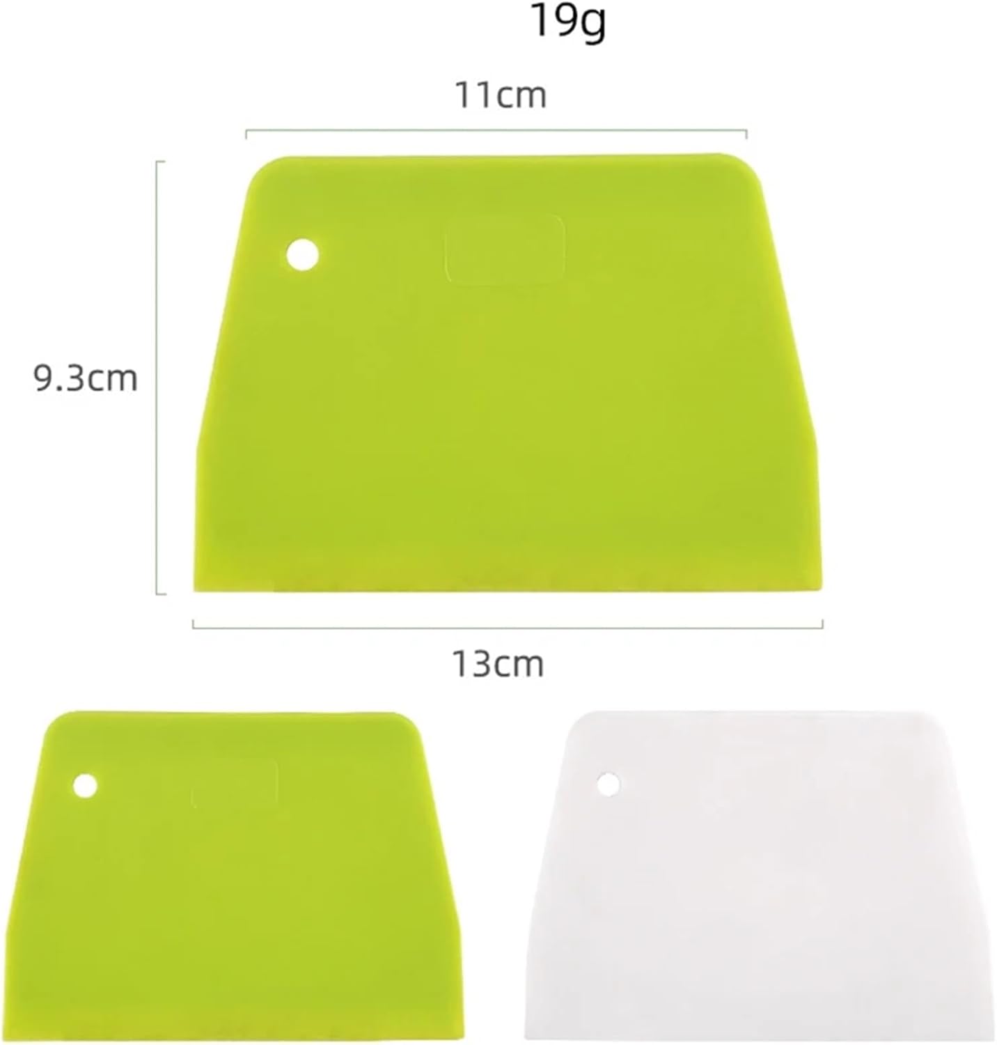 14 PCS Cake Scraper Baking Tool Plastic Scraper DIY Pastry Cream Spatula Trapezoidal Dough Cutting Knife Cake Divider Kitchen Accessories(Green 2pcs)