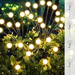 IBaycon 4 Pack Solar Firefly Lights Garden Pathway Outdoor Decor Warm White . 2 Modes d'éclairage pour les décorations de piste de jardin de jardin