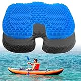HOOSTEADY Anti Slip Gel Kayak Seat Cushion, U Shape Kayak Seat Pad, Waterproof Thicken Pressure Relief Kayak Seat Cusion for Outdoor Use
