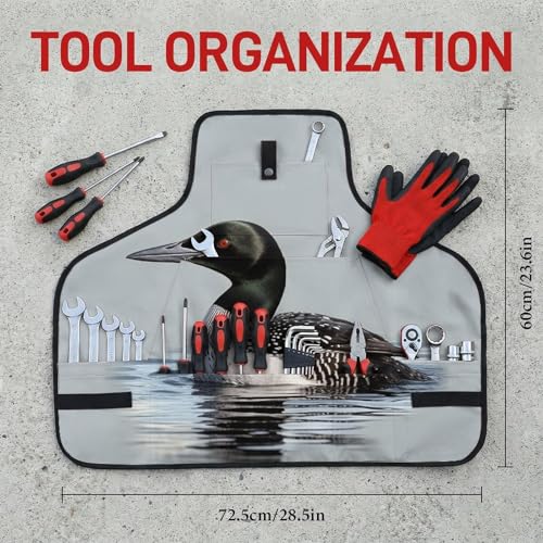 Delantal de trabajo Loon Nature Bird con 8 bolsillos ajustable miniatura 2