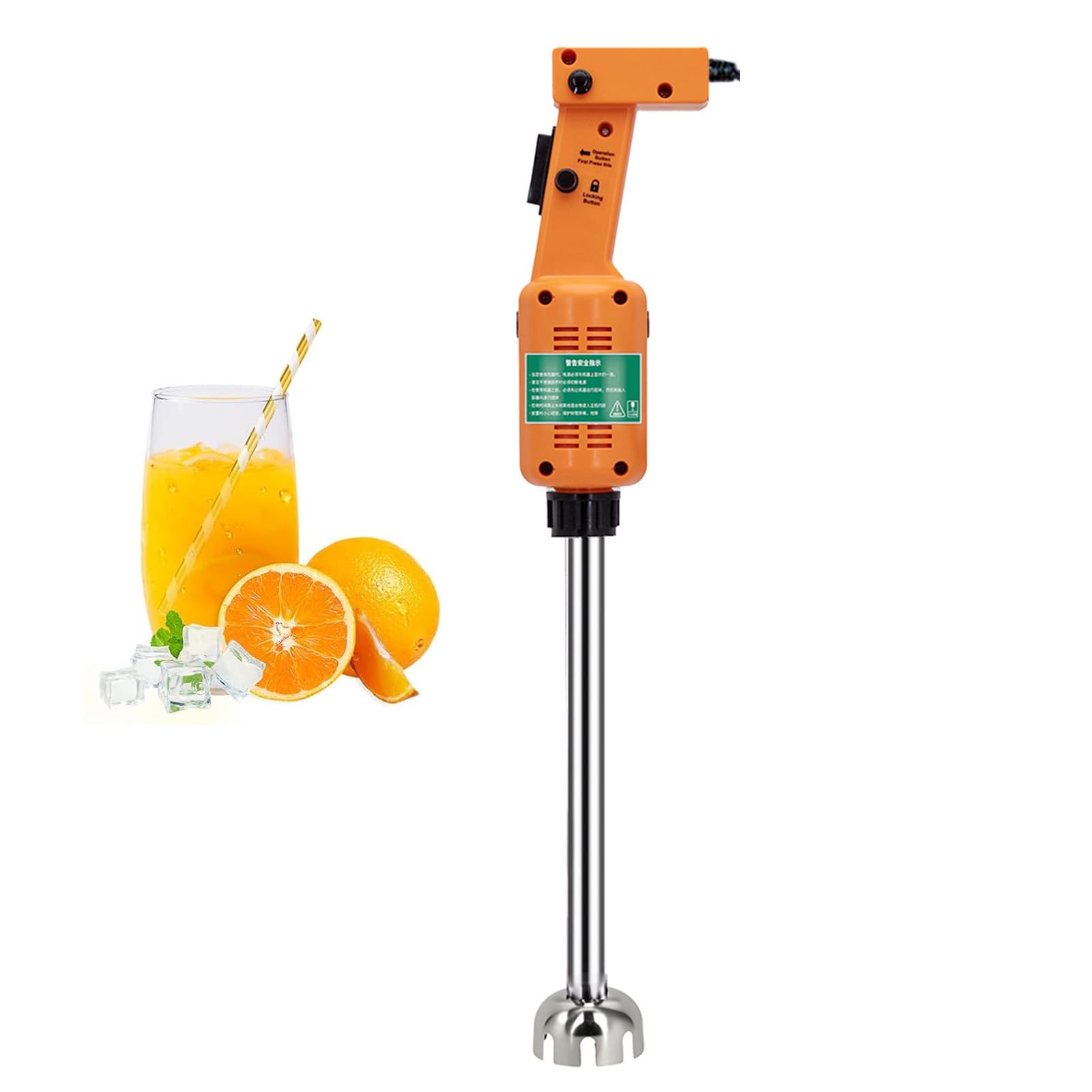 Frullatore Professionale da 750 W, Frullatore a Immersione Elettrico, velocità: 12000 Giri/min, Lunghezza Colonna Frullatrice: 53 Cm, Design Smontabile, Ideale per Bar, Snack Bar