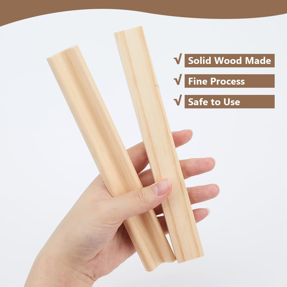DELORIGIN 32 Pack Wood Racks Tile Holders Smooth Trays Replacement Wooden Word Game Rack Tray for Letter Tiles Crafts Mahjong Board Games School Students Stand 7.48x0.7x0.88inch - Image 4