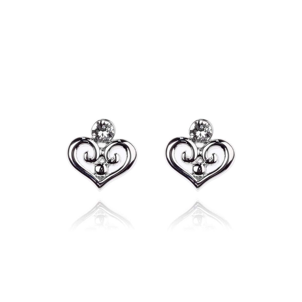 Mayfer | Fashion Heart Shape Crystal Stud Earrings for Women