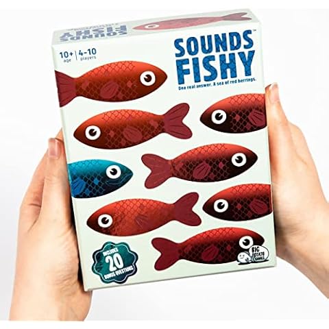 Sounds Fishy - Same Game, Smaller Box: The Fast-Thinking, Bluffing Family Board Game for Kids 10+ and Adults — Best New Board Games, Family Quiz Games Cover