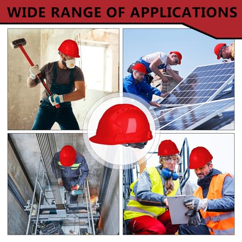 Image of Leumoi 20 Pack Hard Hat Bulk 4-Point ABS Safety Helmets Adjustable