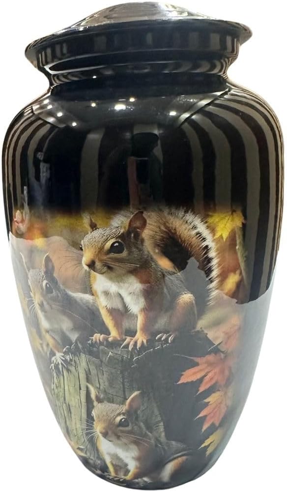 Squirrel Handcrafted Keepsake Large Adult Cremation Urns Human Ashes Burial Squirrel Urn