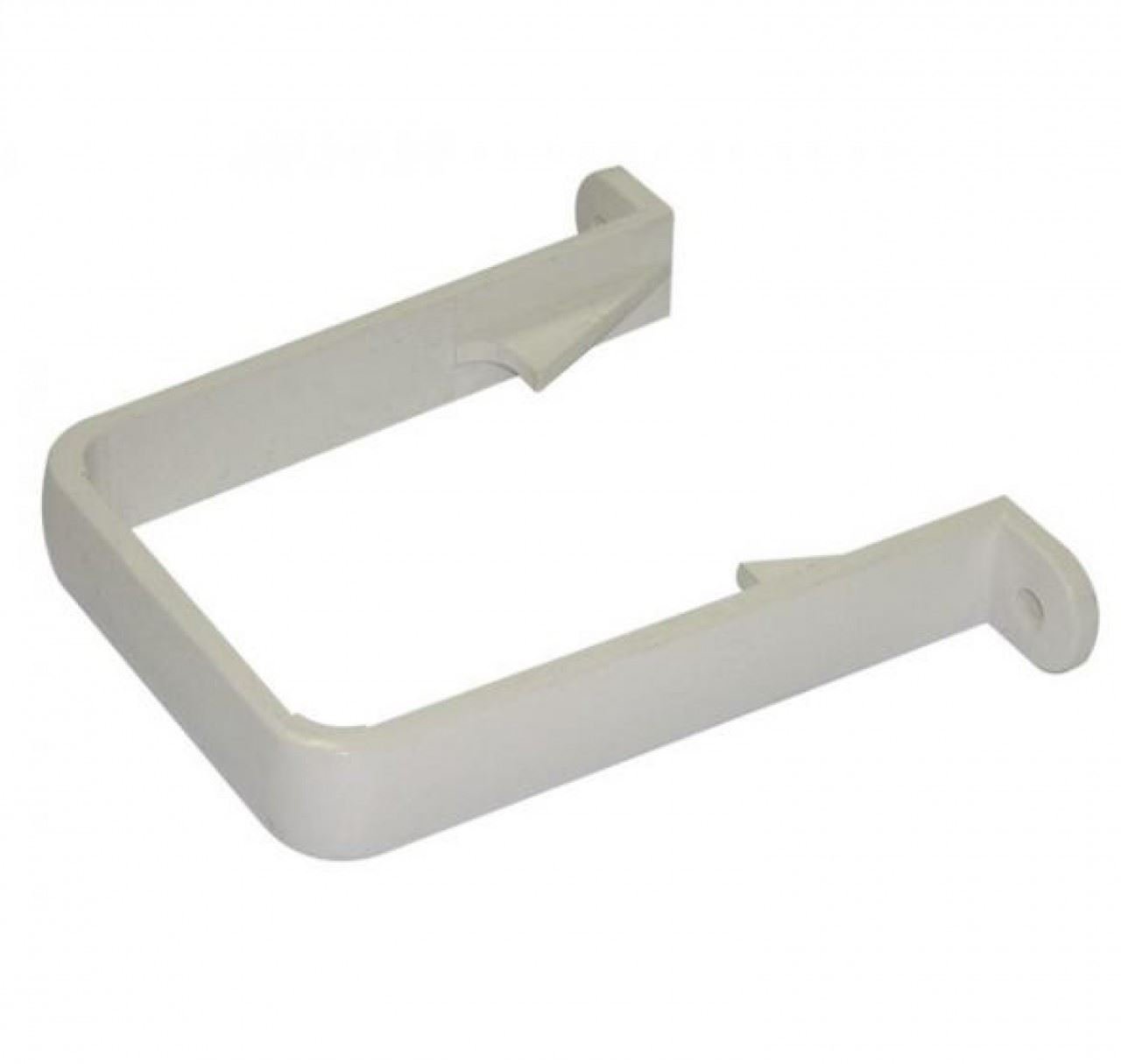 FLOPLAST 65mm Square Down Pipe Clip - White