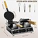 PYY Double Bubble Waffle Maker Commercial Waffle Maker Non-stick Hong Kong Egg Waffle Maker for Home Use Stainless Steel Pancake Maker 180° rotate