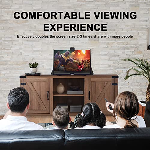 14 Zoll Handy Lupe,3D-Bildschirm Ausziehbarer HD Bildschirm Faltbarer Gegen Blaues Licht Bildschirmlupe für Alle Smartphones