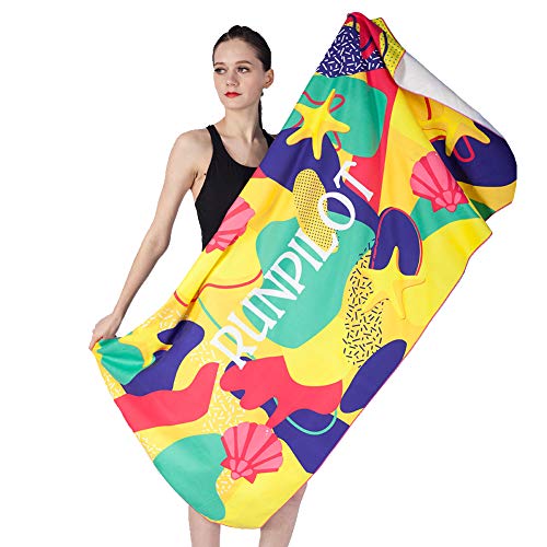 Runpilot Microfiber Towel Beach Towel,Compact Quick Dry Super Absorbent Lightweight All Purpose Towel,S