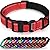 Taglory Reflective Nylon Dog Collar with Safety Buckle, Adjustable Pet Collars with Soft Neoprene Padding for Medium Dogs, Red