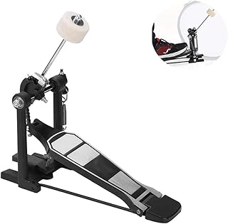 Bass Drum Pedal, Drum Kick Pedal Drum Pedal Pro Foot Kick Percussion Bass Drum Pedal Single Bass Foot Kick Percussion Chain Drive Black 13.77 x 12.79 x 3.33inch