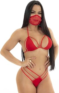 Fantasia Conjunto Mini Ninja Vermelho Pimenta Sexy 7084