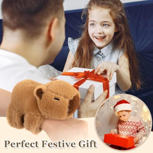 Pulsera de bofetada capibara de peluche abrazable de 25 cm para niños 5