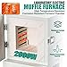 ZyKnaurral 2000WElectric Muffle Furnace - 1150°C High-Temperature Muffle Oven for Laboratory, Industrial Production & Jewelry Processing, Benchtop Digital Control Compact Tabletop Burnout Ovenn