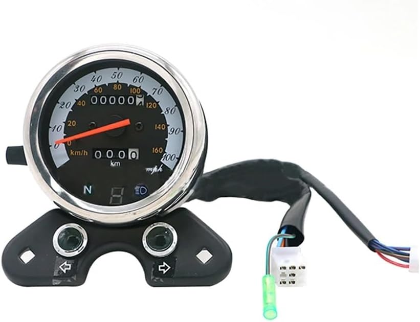 Motorcycle Speedometer Gauge 12V Motorcycle LED Odometer Tachometer Tachometer Dual Meter for Cafe Odometer Tachometer Indicator Tachometer