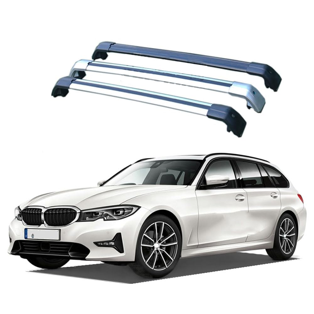 Barres De Toit Pour BMW Série 3 (G21) 5 Portes 2020+ - Aluminium, Design Aérodynamique - Pour Coffre De Toit, Vélos, Etc.