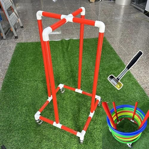 GTHTUHFD Chariot De Rangement Mobile pour Cerceaux De Hula Hoop avec roulettes Universelles, Support De Rangement Portable pour Cerceaux De Fitness, Idéal...