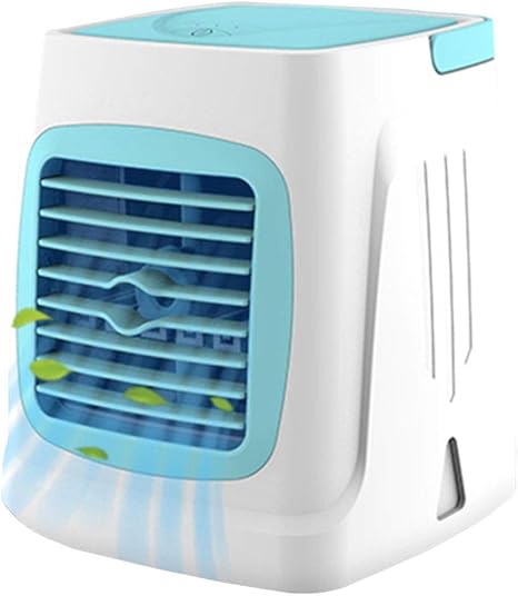 Amazon Co Jp Usb 冷風機 ミニクーラー ポータブルエアコン持ち運びやすいストラップ付き 加湿機 3段階風量調節 7色led 上下角度調整可 車中泊 オフィス 個室 野外のテント 寝室 自宅用 Color Blue ホーム キッチン